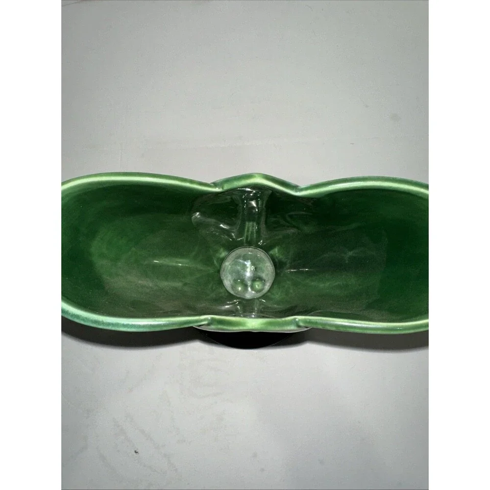 Amazing MCM Royal HAEGER - Art Deco TULIP FAN VASE GREEN Flower-Ware R1523